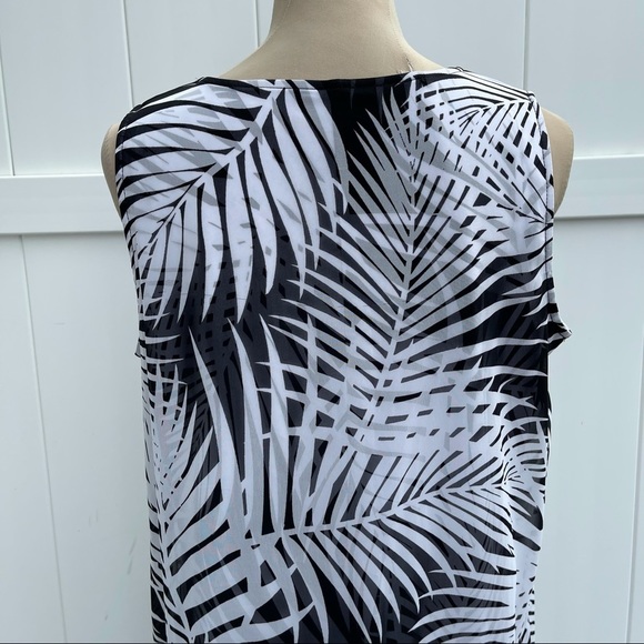 Susan Graver Women Palm Print dress Sz M - Picture 7 of 15